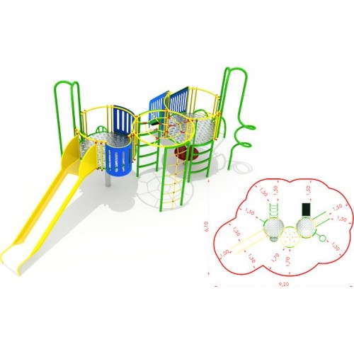 Metalowy plac zabaw CM-0115