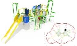 Metalowy plac zabaw CM-0115