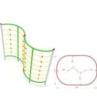 Metalowa ścianka wspinaczkowa model CM-0015x4
