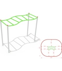 Metalowa drabinka wspinaczkowa model A CM-0007