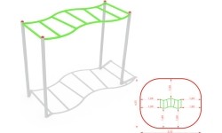 Metalowa drabinka wspinaczkowa model A CM-0007