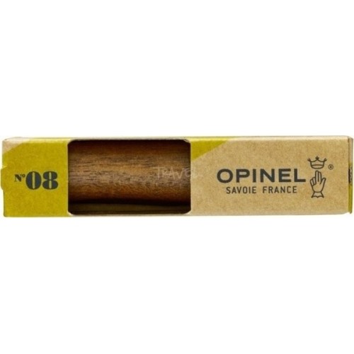 Nóż Opinel Nr 8, rękojeść z orzecha włoskiego, w pudełku
