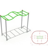 Metalowa drabinka wspinaczkowa model B CM-0007