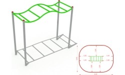 Metalowa drabinka wspinaczkowa model B CM-0007
