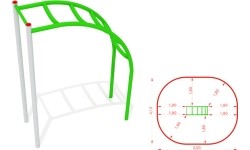 Metalowa drabinka wspinaczkowa model CM-0007x1
