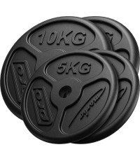 Zestaw żeliwnych obciążeń (slim) Marbo 30 kg (2x10 kg + 2x5 kg)