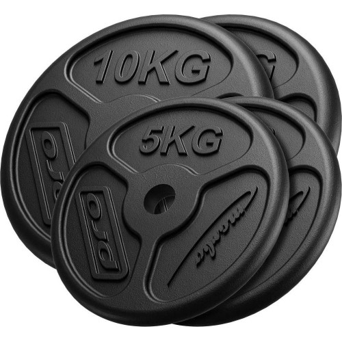 Zestaw żeliwnych obciążeń (slim) Marbo 30 kg (2x10 kg + 2x5 kg)