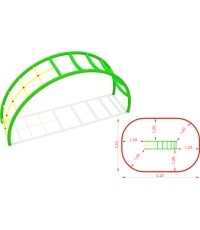 Metalowa drabinka wspinaczkowa model CM-0010 + CM-0012