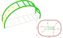 Metalowa drabinka wspinaczkowa model CM-0010 + CM-0012