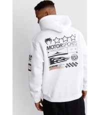 Bluza z kapturem Venum Motorsport - śnieżnobiała