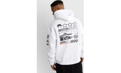 Bluza z kapturem Venum Motorsport - śnieżnobiała