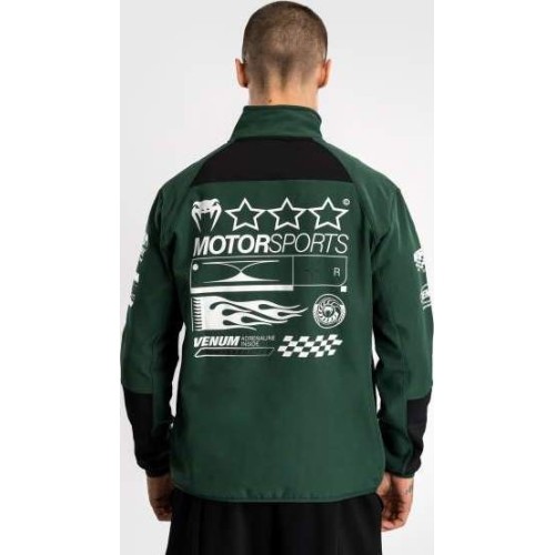 Kurtka softshell Venum Motorsport - głęboki las