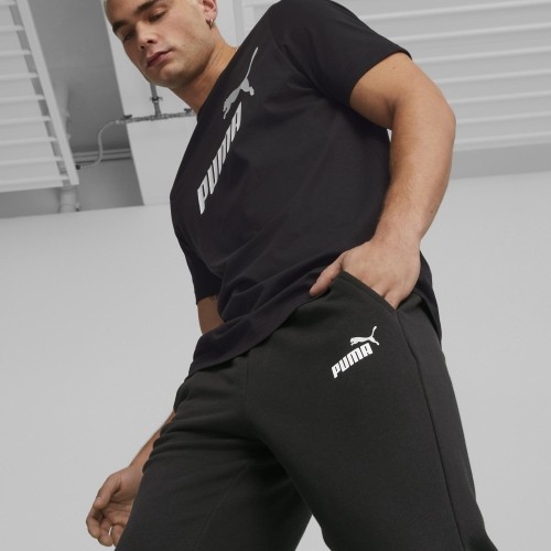 Spodnie sportowe męskie Puma Ess+ 2 Col Logo Black 586768 61