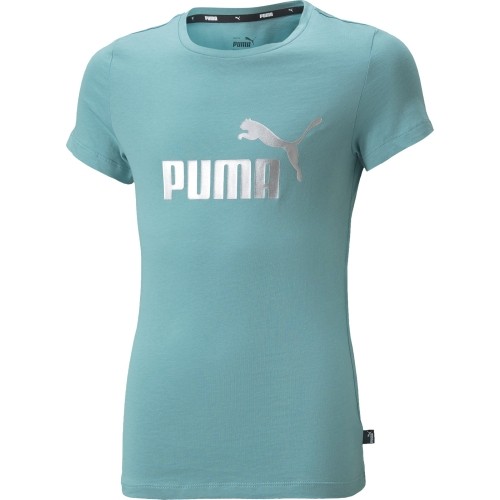 Koszulka młodzieżowa Puma Ess+ Logo Tee zielona 846953 61