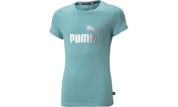 Koszulka młodzieżowa Puma Ess+ Logo Tee zielona 846953 61