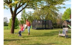 Trampolina gruntowa EXIT Allure Classic 244x427 cm, zielona