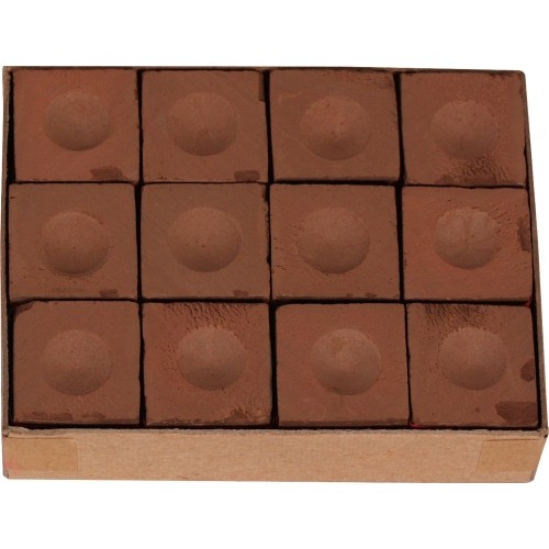 Kreda bilardowa Master, brązowa, 12 szt.