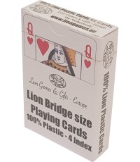 Karty do gry Lion Single 100% plastikowe Bridge