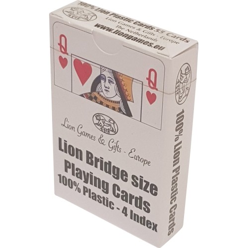 Karty do gry Lion Single 100% plastikowe Bridge