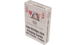 Karty do gry Lion Single 100% plastikowe Bridge