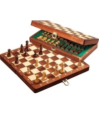 Podróżny zestaw szachów Philos Dlx magnetyczny 26,5 x 13,5 cm