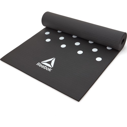 Mata treningowa do ćwiczeń Reebok Spots - Czarna, 7 mm
