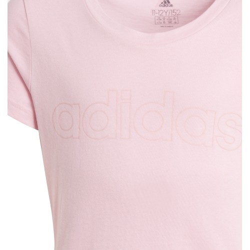 Koszulka dziewczęca Adidas G Lin T, różowa, GN4049