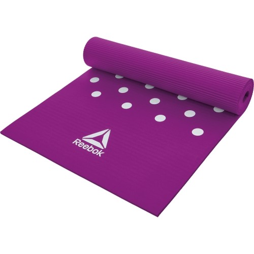 Mata treningowa co ćwiczeń Reebok Spots - Fioletowa, 7 mm