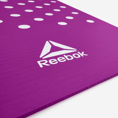 Mata treningowa co ćwiczeń Reebok Spots - Fioletowa, 7 mm