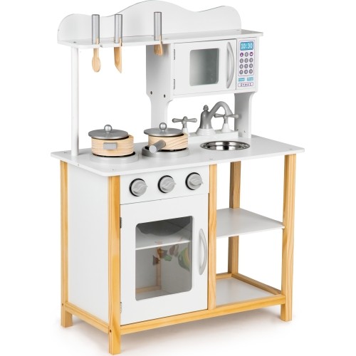 Drewniana kuchnia dla dzieci z akcesoriami EcoToys White