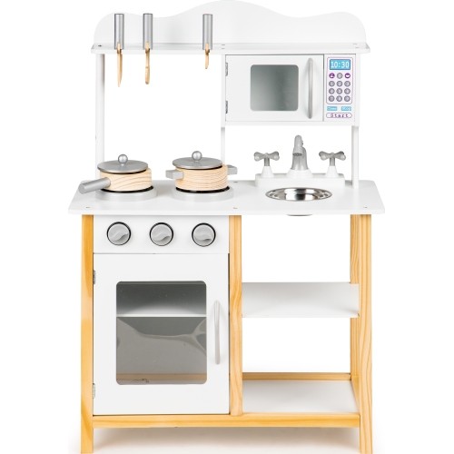 Drewniana kuchnia dla dzieci z akcesoriami EcoToys White