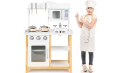 Drewniana kuchnia dla dzieci z akcesoriami EcoToys White