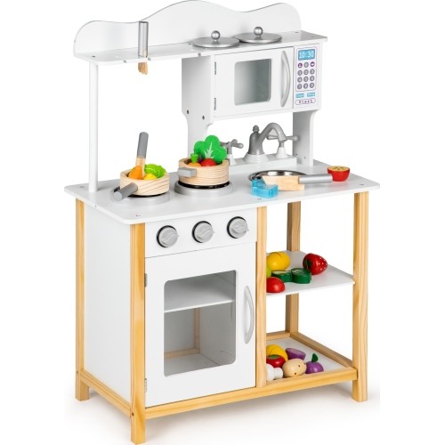 Drewniana kuchnia dla dzieci z akcesoriami EcoToys White