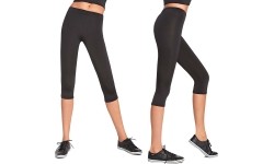 Damskie sportowe spodnie capri BAS BLACK Forcefit 70 - Czarny