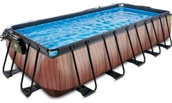 Basen EXIT Wood 540x250x122cm z zadaszeniem, drabinką i filtrem piaskowym