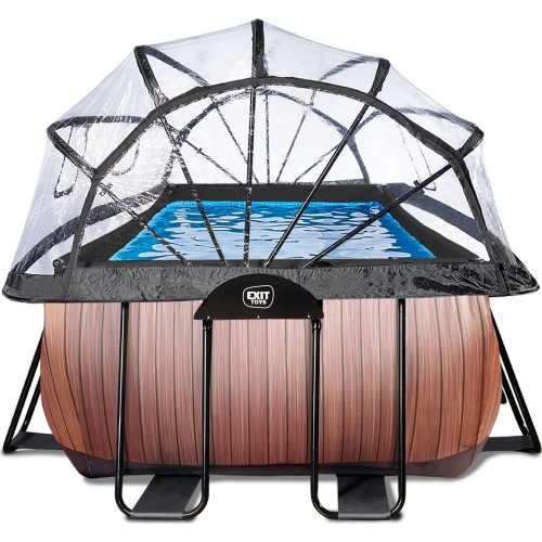 Basen EXIT Wood 540x250x122cm z zadaszeniem, drabinką i filtrem piaskowym