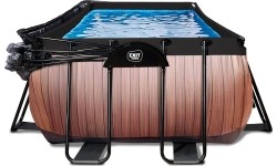 Basen EXIT Wood 540x250x122cm z zadaszeniem, drabinką i filtrem piaskowym