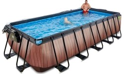 Basen EXIT Wood 540x250x122cm z zadaszeniem, drabinką i filtrem piaskowym