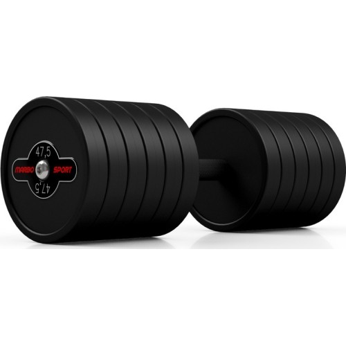 Hantla gumowana Marbo 47,5 kg, czarna