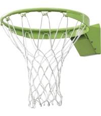 Obręcz do koszykówki EXIT Galaxy Dunkring z siatką, metalowa, zielona, 45 cm