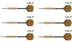 Rzutki stalowe Harrows Club Brass, 3 szt.