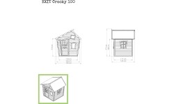 Drewniany domek do zabawy Exit Crooky 100 Grey-Beige