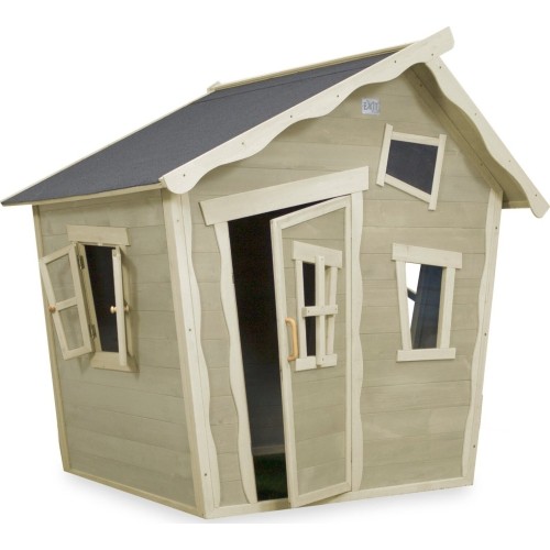 Drewniany domek do zabawy Exit Crooky 100 Grey-Beige