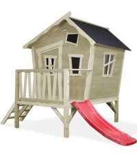 Drewniany domek do zabawy EXIT Crooky 300 - Grey/Blue