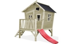 Drewniany domek do zabawy EXIT Crooky 300 - Grey/Blue