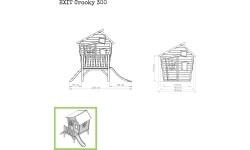 Drewniany domek do zabawy EXIT Crooky 300 - Grey/Blue