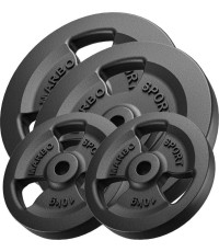Zestaw obciążeń żeliwnych Marbo, 60 kg / 2x20 kg + 2x10 kg