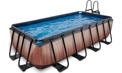 Basen EXIT Wood 400 x 200 x 100 cm z pompą i filtrem