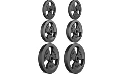 Zestaw obciążeń żeliwnych Marbo, 60 kg / 2x15 kg + 2x10 kg + 2x5 kg