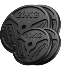 Zestaw obciążeń żeliwnych Marbo, 60 kg / 2x20 kg + 2x10 kg